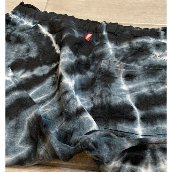 Hard Tail Forever Womens Size MEDIUM M Linen Pants Pockets Crop TIE DYE - Picture 10 of 10